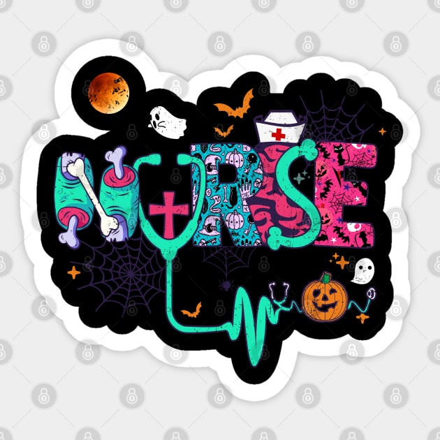 Cute Halloween Nurse Sticker by Happy Shirt